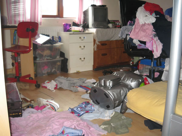 The Girl's Messy Bedroom